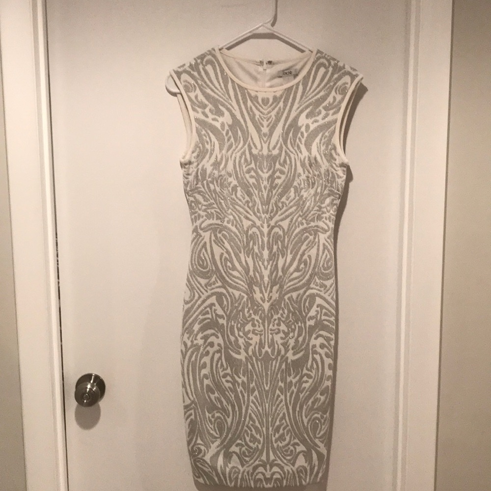 White and silver dress